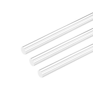 uxcell Acrylic Round Rod,1 inch Diameter 10 inch Length,Clear,Bubble Solid  Plastic PMMA Bar Stick
