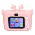 thumbnail image 3 of Cámara para niños con pantalla a color de 2 pulgadas, 20 MP, grabación de juegos, videocámara para niños con filtros, marcos, regalo de cumpleaños, 5 V, rosa y amarillo, 3 of 14