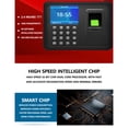 thumbnail image 4 of Biometric Fingerprint Password Device, Employee Attendance Machine, 4-Inch LCD Screen Time Clock Recorder, Fingerprint Scanner for Employee Check-In, 4 of 9