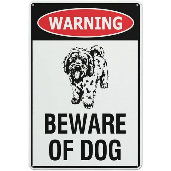 Warning Beware Of Dog Cavapoo Sign For House 12 X 8 in Yard Sign Premium Aluminum Sun-Proof Rust-Free