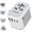 Gray and White, variant on Universal Travel Plug Adapter with 4 USB Ports (1 USB-C) for Worldwide