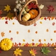 thumbnail image 4 of Table Runner Dresser Scarves 36 Inch Long,Thanksgiving Pumpkin Maple Leaf Linen Dining Table Runners Autumn Leaves Watercolor Tabletop Scarf for Wedding Holiday Party Kitchen, 4 of 9