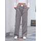 thumbnail image 4 of Pantalones Bóxer de Cuadros A Rayas para Mujer, de Algodón, para Estar en Casa, Informales, Estilo Y2K, con Bolsillos Negro M, 4 of 9