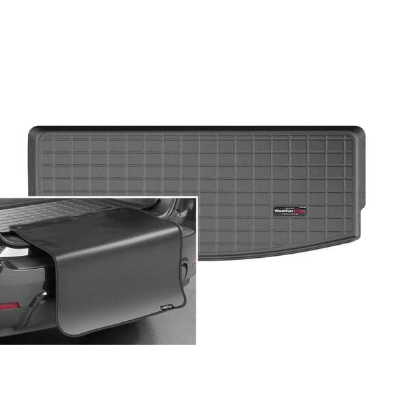 WeatherTech Cargo Trunk Liner with Bumper Protector compatible with Ford Explorer, Explorer Hybrid, Explorer ST - Behind 3rd Row w/ Bumper Protector, Black