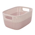 thumbnail image 6 of Simplify 2-Tone Decorative Small Storage Basket in Blush, 6 of 6