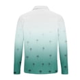 thumbnail image 5 of Blusa y camisa de manga larga con cuello vuelto para hombre, jersey de solapa con cremallera y manga larga, blusa informal estampada para San Valentín, poliéster para hombre, 5 of 5