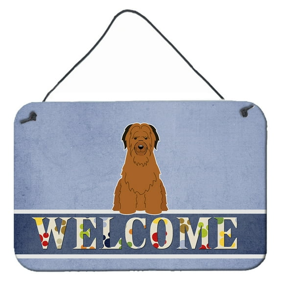 Carolines Treasures BB5663DS812 Briard Brown Welcome Wall or Door Hanging Prints
