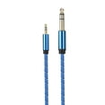 thumbnail image 2 of 3.5mm Stereo Male to 6.35mm Stereo Male Audio Line for Amplifier Speaker Electric Guitar1M, 2 of 8