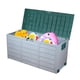 thumbnail image 4 of Zimtown Caja de Almacenamiento de Plástico de 75 Gal, Cofre para el Patio Trasero, Herramientas, Cojines, Juguetes con Rueda Verde, 4 of 11