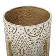 thumbnail image 4 of DecMode 23", 19"H Cream Metal Moroccan Planter with Removable Stand (2 Count), 4 of 9