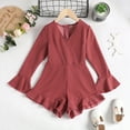 thumbnail image 3 of Big Girls Dress 9 Years Pure Color Pagoda Sleeve Long Sleeve Winter One Piece Red Dress, 3 of 7