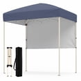 thumbnail image 1 of Costway Pop-Up Canopy Tent with 1 Half Sidewall, Easy Setup Folding Outdoor Sun Shelter Gray, 1 of 10