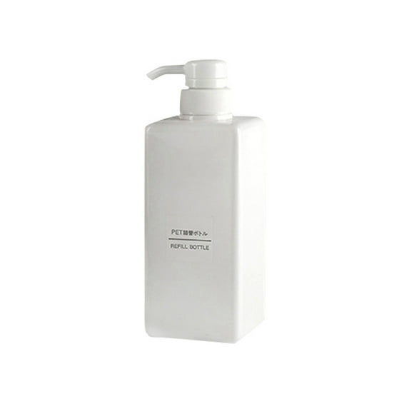 Portable Rectangular Plastic Refillable Bottle Press Type For Cosmetic Shampoo Shower Gel 250/450/650ML