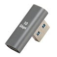 thumbnail image 2 of Adaptador USB macho a USB C hembra en ángulo recto de 90 grados Adaptador USB 3.0 a tipo C para computadora portátil, teléfono y PC, 2 of 5