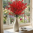 thumbnail image 5 of MMJ Artificial Flower Ornament Silk Plant for Living Room Tabletop Office Decoration 13.8x5.9in, 5 of 6