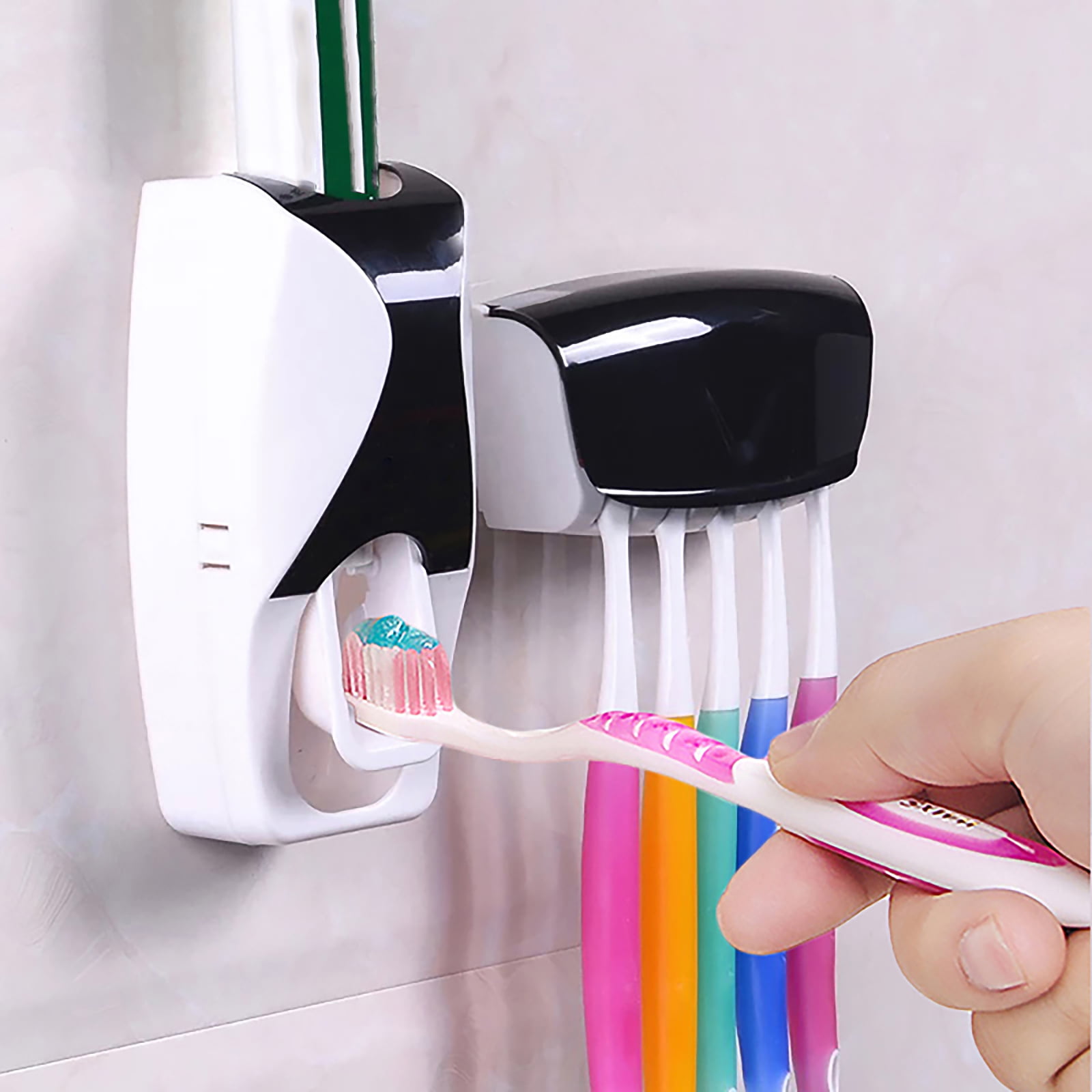 5pcs Toothbrush Holder Set Details about   Bathroom Gadgets Automatic Toothpaste Dispenser 