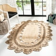 thumbnail image 2 of SAFAVIEH Natural Fiber Charlton Geometric Area Rug, Natural, 7' x 9' Oval, 2 of 7