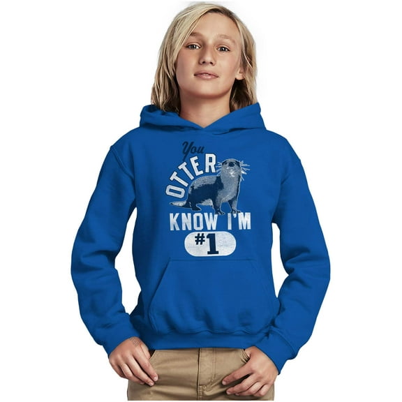 You Otter Know Im Number 1 Funny Pun Youth Hoodie Boy Girl Teen Brisco Brands S
