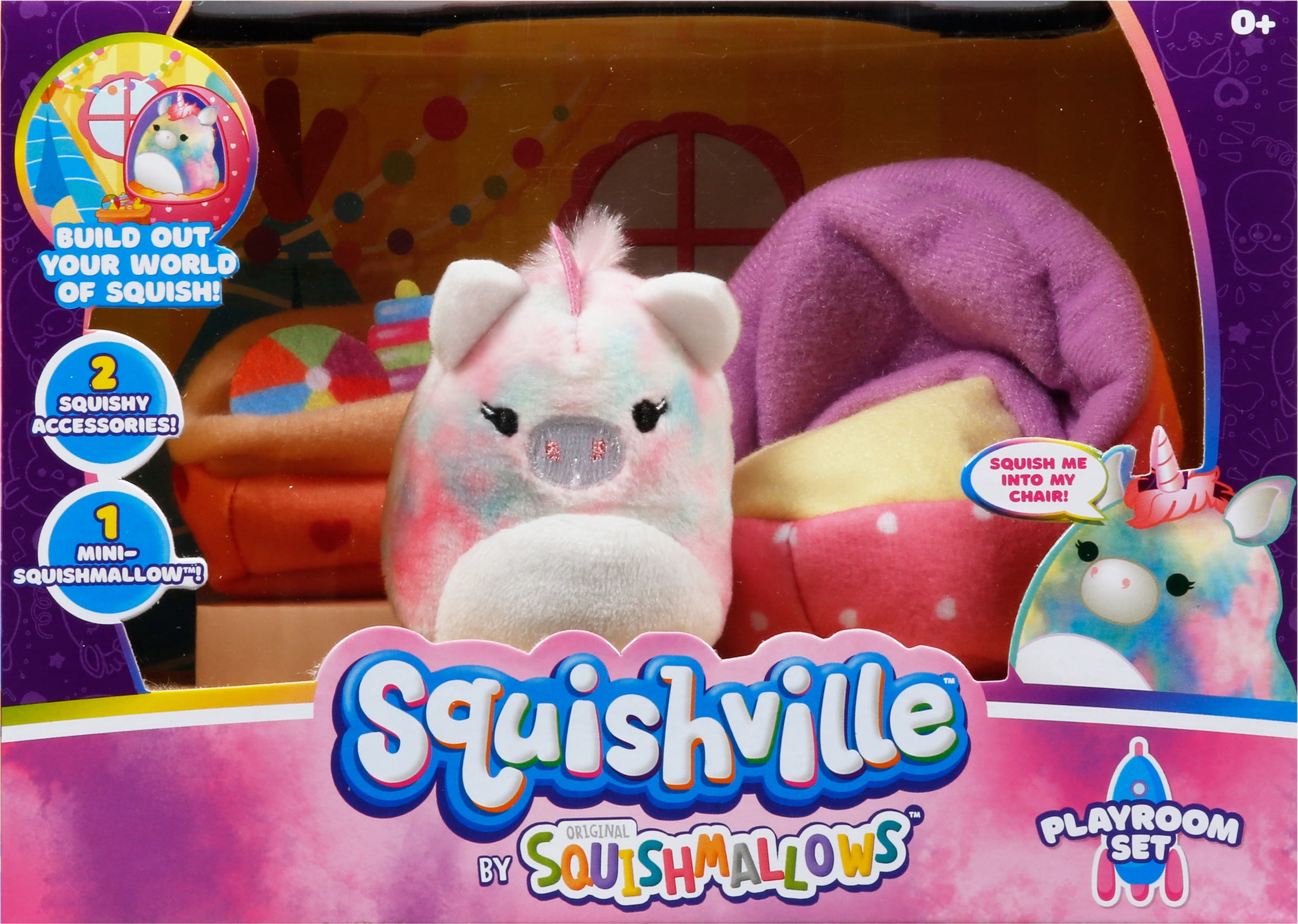 Squishmallows Squishville Playroom Set Mini Plush Walmart Com
