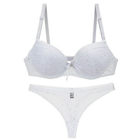 

HIBRO Fashionable Sexy Drill Decoration Lace Bra Set Ladies Gather Bra Underwear