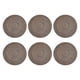 thumbnail image 1 of Matsuzay Juego de 6 manteles individuales y posavasos de algodón para redonda, muy adecuados para llevar comida Mostrada Café 38cm, 1 of 6