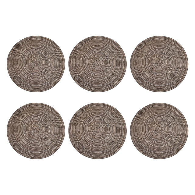 Wosthever 6 unids/set práctico de posavasos Platzset para mesas elípticas juego de posavasos manteles individuales Mostrada Café 38cm