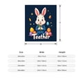 thumbnail image 3 of Durable Soft & Warm Flannel Blanket - Cozy Rabbit & Colorful Easter Eggs Design for Sofa Travel Bed Chair - Perfect for Spring, 3 of 5