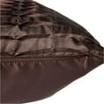 thumbnail image 4 of Violet Linen Silky Pleated Satin Pattern, Faux Silk Polyester Fabric, Brown , 17 Inch x 17 Inch, Square, Decorative Accent Throw Pillow, 4 of 6