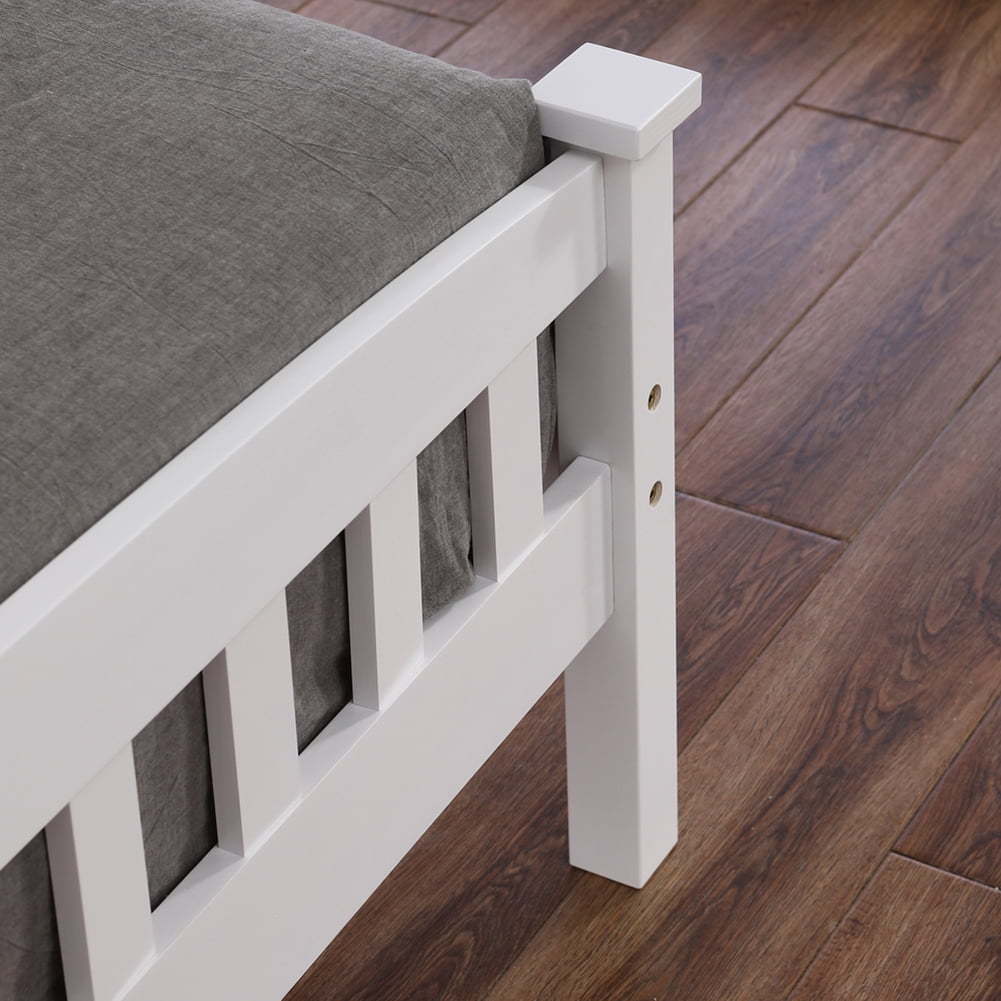 Kadyn Queen Platform Bed Frame, Modern Queen Size Bed Frame with Headboard, White Queen Size Bed for Bedroom Kadyn Queen Platform Bed Frame, Modern Queen Size Bed Frame with Headboard, White Queen Size Bed for Bedroom