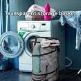 thumbnail image 7 of JUMNUYCUH Collapsible Laundry Baskets, Pop Up Hamper with Handles, Foldable Mesh Laundry Basket for Laundry Room, Bathroom, Dorm and Travel Storage, Dirty Clothes Basket, Black, 7 of 7