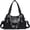 Black, variant on Vintage Distressed Chain Motorcycle Bag - Stylish, Large Capacity, Single Shoulder Handbag Tote Y2K Hobo Bag for Women