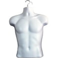 thumbnail image 2 of White Male Mannequin Hollow Back Body Torso Dress Form & Hanging Hook, S-M Sizes (10 Pack, White), 2 of 5