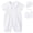 White Outfit Set, variant on Baby Boys Baptism Outfits Short Sleeve Romper with Bonnet and bib Cotton Christening Clothing White 3-6 Months White