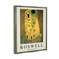 thumbnail image 3 of Stupell Industries Funny Roswell NM Alien Klimt Travel & Places Painting Gray Floater Framed Art Print Wall Art, 3 of 6