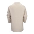 thumbnail image 7 of Mens Cable Knit Cardigan Sweater Shawl Collar Loose Fit Long Sleeve Casual Cardigans Collar Cardigan Sweaters Knit Textured Sweater Button Down Cardigans, 7 of 7