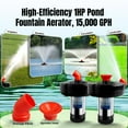 thumbnail image 4 of Foxlux Pond Fountain Aerator 750W, 1HP 15000 GPH Floating Aerating Pump with Stainless Steel Body, 120ft Power Cord & Multifunctional Timer for Small & Large Ponds & Lakes (AC120V)  1 Count per pack, 4 of 8