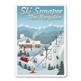 thumbnail image 2 of Sunapee, New Hampshire, Retro Ski Resort, Lantern Press, Premium Playing Cards, 52 Card Deck with Jokers, USA Made, 2 of 4