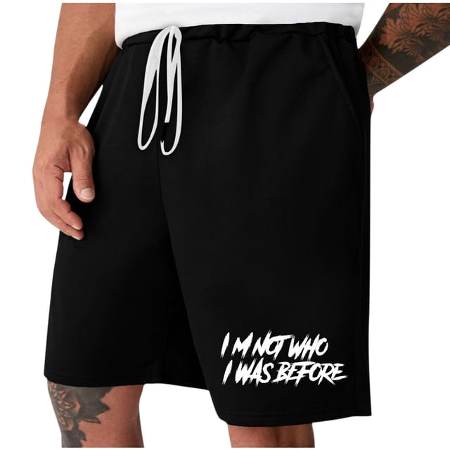 Mens Casual Shorts Lace-Up Elástico Cintura Bolsillo Ejercicio Fitness Hogar Pantalones de Media Longitud para Diario