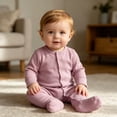 thumbnail image 4 of Karoyedx Baby Boy Winter Romper Newborn Baby Boy Fall Outfit Romper Letter Embroidery Long Sleeve Jumpsuit Bodysuit Infant Winter Waffle Clothes Pink Size,9-12 Months, 4 of 4
