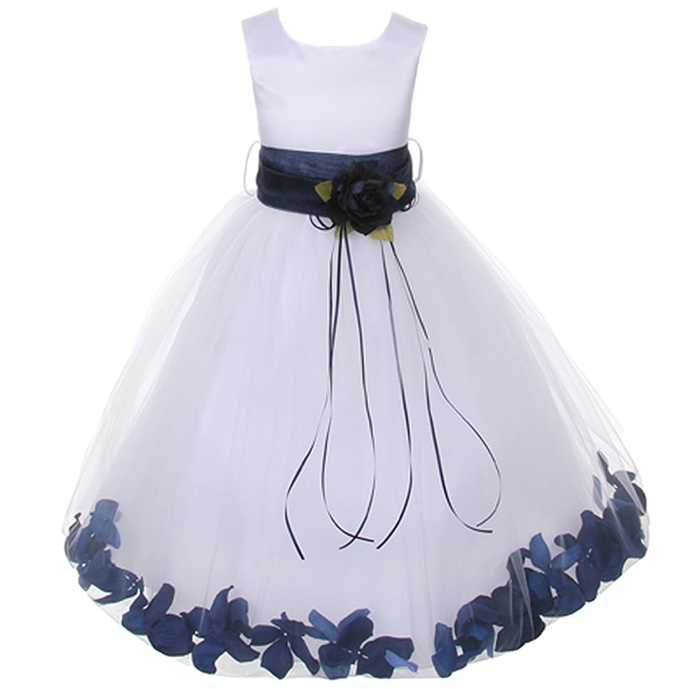 white and baby blue flower girl dresses