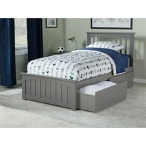 Mission Platform Bed with Matching Foot Board with 2 Urban Bed Drawers in, Multiple Colors and Sizes