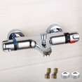thumbnail image 1 of Muyoka Barra mezcladora de ducha termostática, Mezclador de ducha de baño moderno, Válvula mezcladora montada en la pared Grifo anti escaldado Temperatura constante Mezclador de agua fría y caliente B Muyoka Hogar, 1 of 7