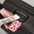 thumbnail image 4 of Luggage Tag Red Paw Full Back Privacy Name ID Card Suitcase Labels Leather Travel Tags 2 Pack Decoration, 4 of 6