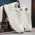 thumbnail image 2 of Men's Retro White Platform Sneakers - Non Slip Casual Walking Shoes for Men, 2 of 5