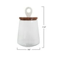 thumbnail image 5 of Bloomingville Small Clear Glass Jar with Mango Wood & Marble Lid, 5 of 10