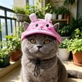 thumbnail image 4 of Tong Sun Hat For Cats With Ear Holes Adjustable Breathable Cute Summer, 4 of 5