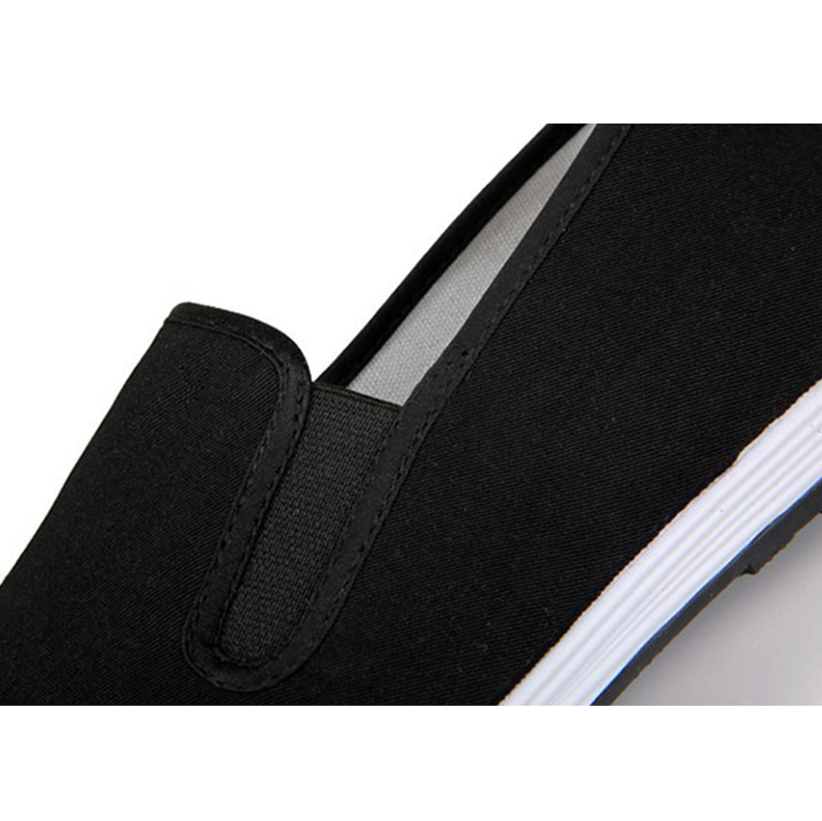 Yindaity Men Shoes Casual Shoes Men Spring and Summer Sports Flat Bottom Light Slip On Elastic Comfortable Casual Style Mens Hiking Shoes Men Black,11