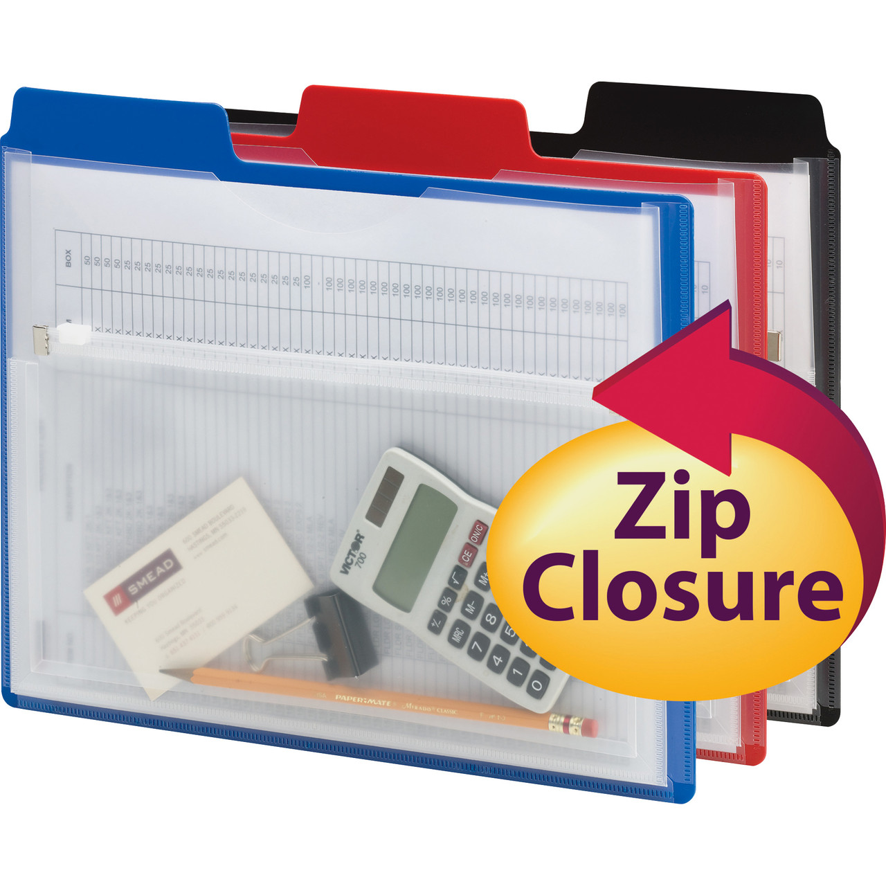 Smead Project Organizers With Zip Pouch (Smd89614)