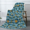 thumbnail image 3 of XMXT Throw Blankets, Impressionist Autumn Prints Bed Blanket for Bedroom Sofa, 50 x 70 inches Blue, 3 of 9