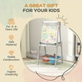 thumbnail image 5 of Qaba Easel for Kids, Art Easel with Paper Roll, Double Sided Whiteboard & Chalkboard with Painting Paper Stand, 2 Storage Boxes, 5 of 9